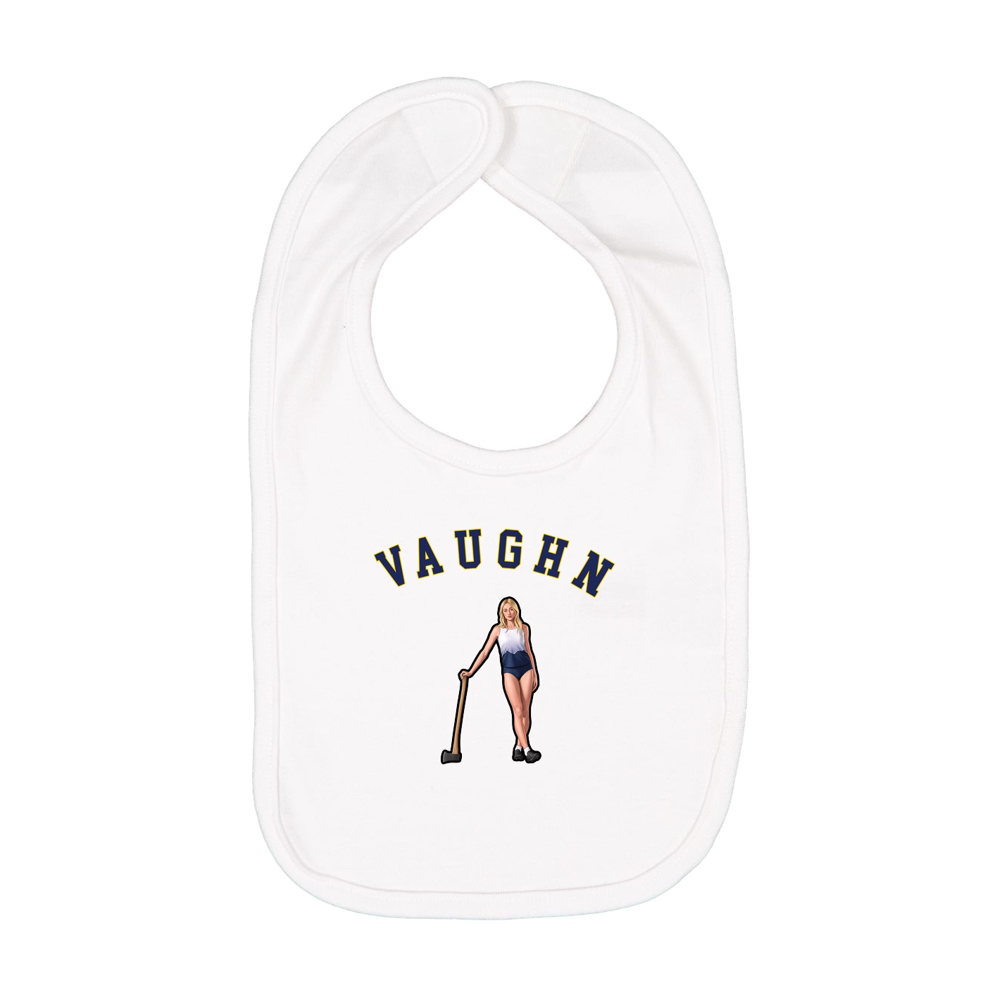 Infant Bib — Shirsey Arch in White
