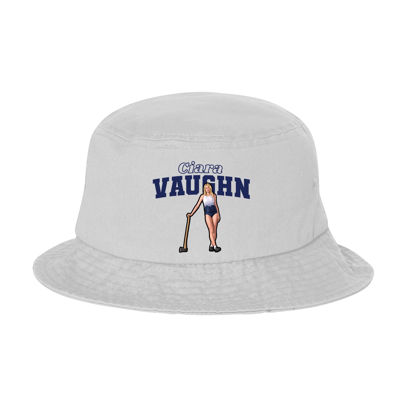 Bucket Cap — Name Arch in White