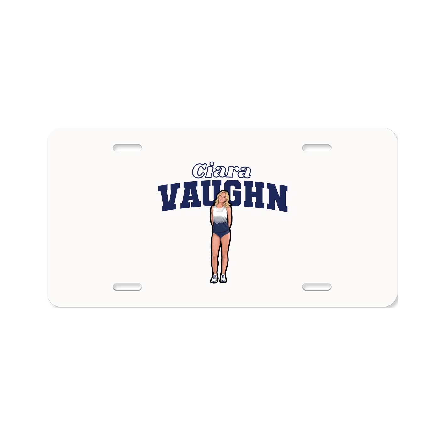 License Plate — Name Arch in Classic