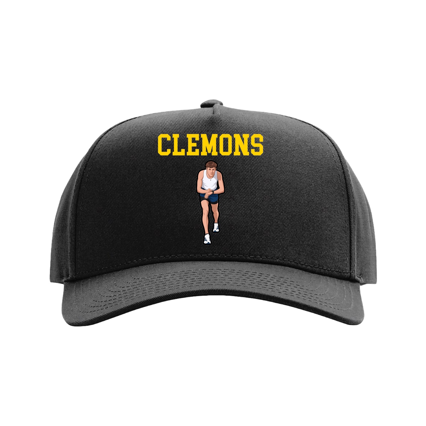Full Fabric Five-Panel Champ Cap — Shirsey in Black