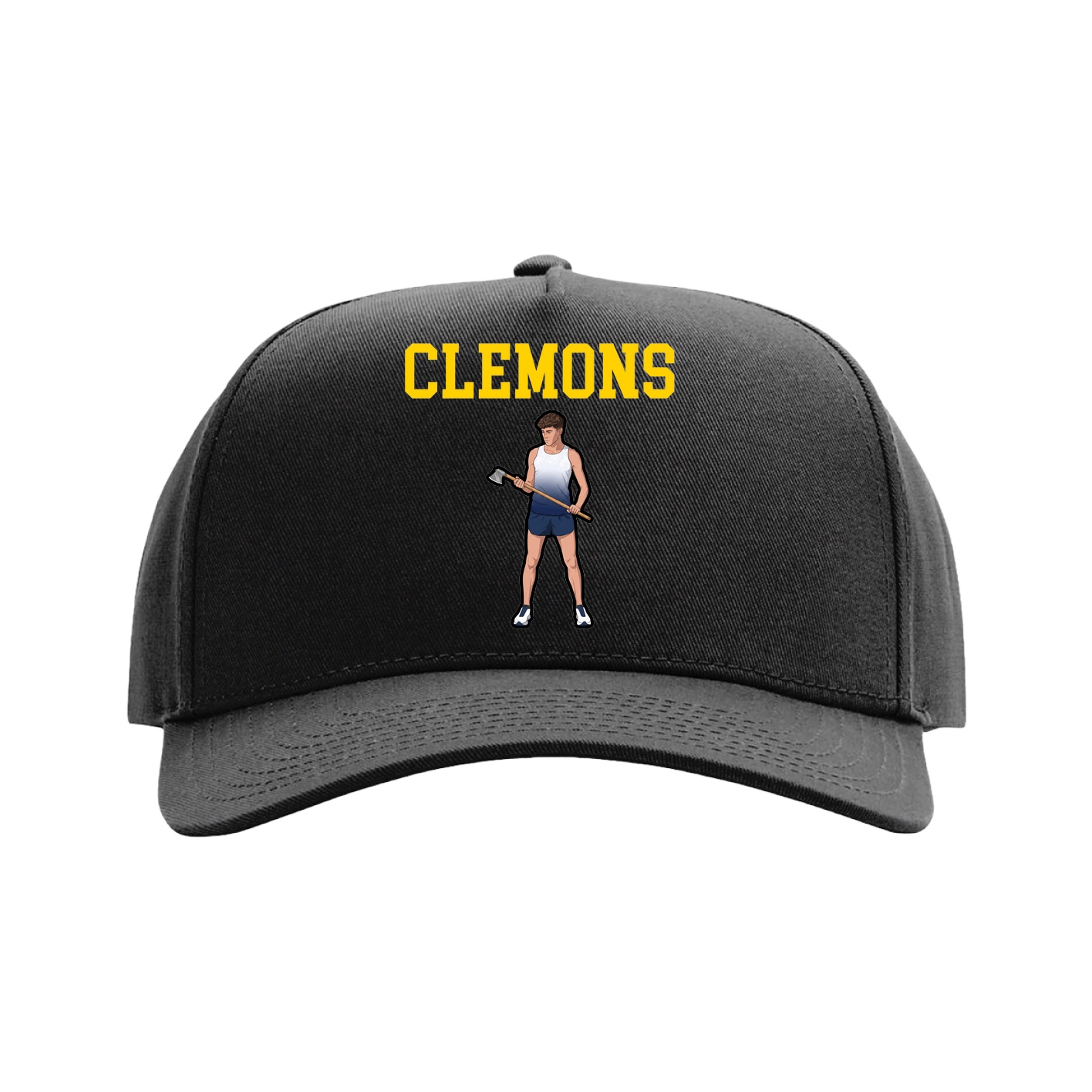 Full Fabric Five-Panel Champ Cap — Shirsey in Black