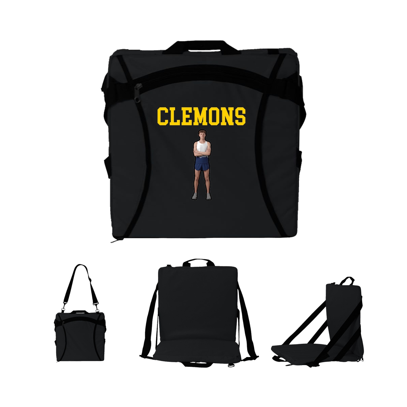 Folding Stadium Seat — Shirsey in Black