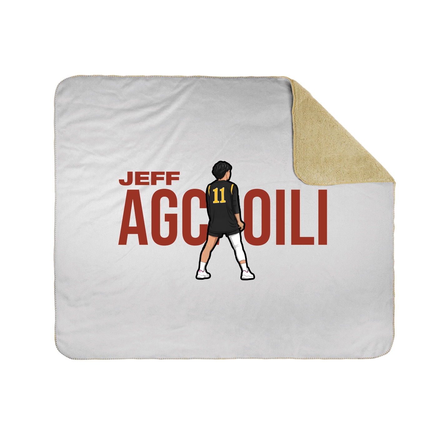 Throw Blanket — Player Name in White