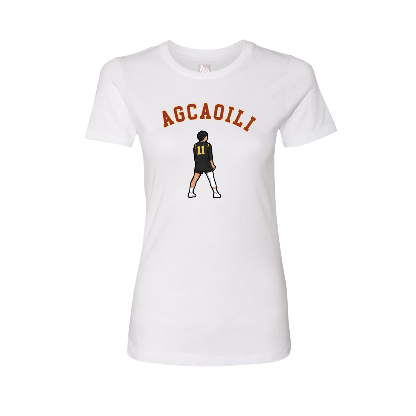 Fitted Women's Tee — Shirsey Arch in White