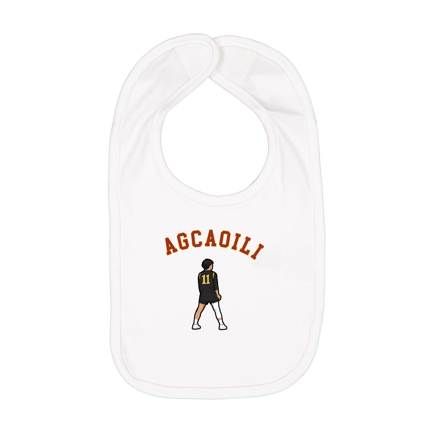 Infant Bib — Shirsey Arch in White