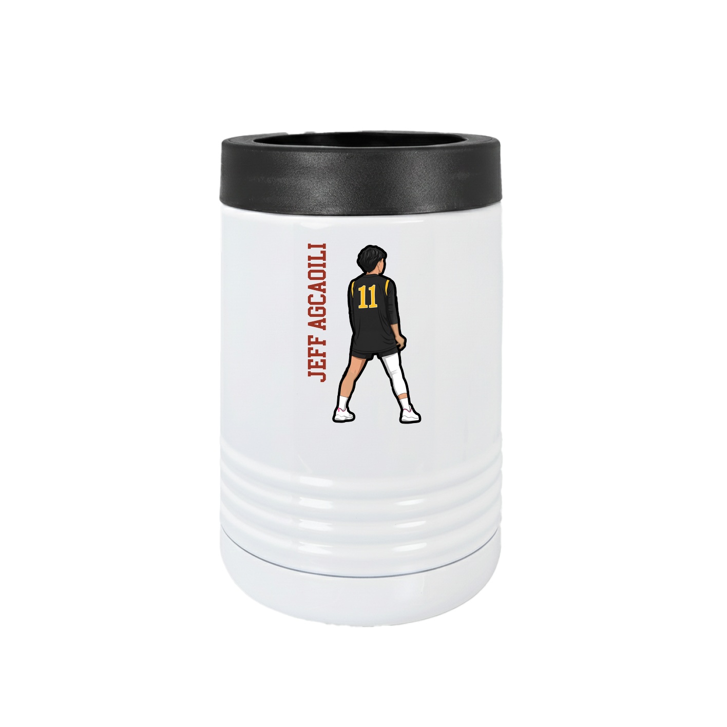 Beverage Holder — Name Vertical in White