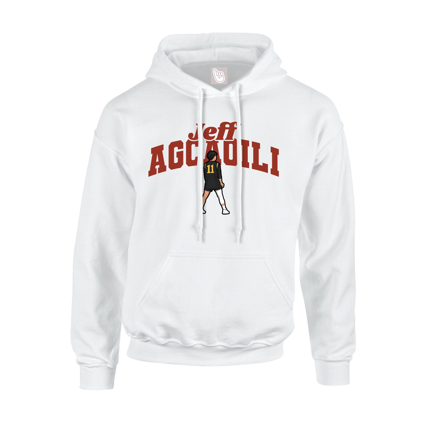 Youth Hoodie — Signature Arch in White