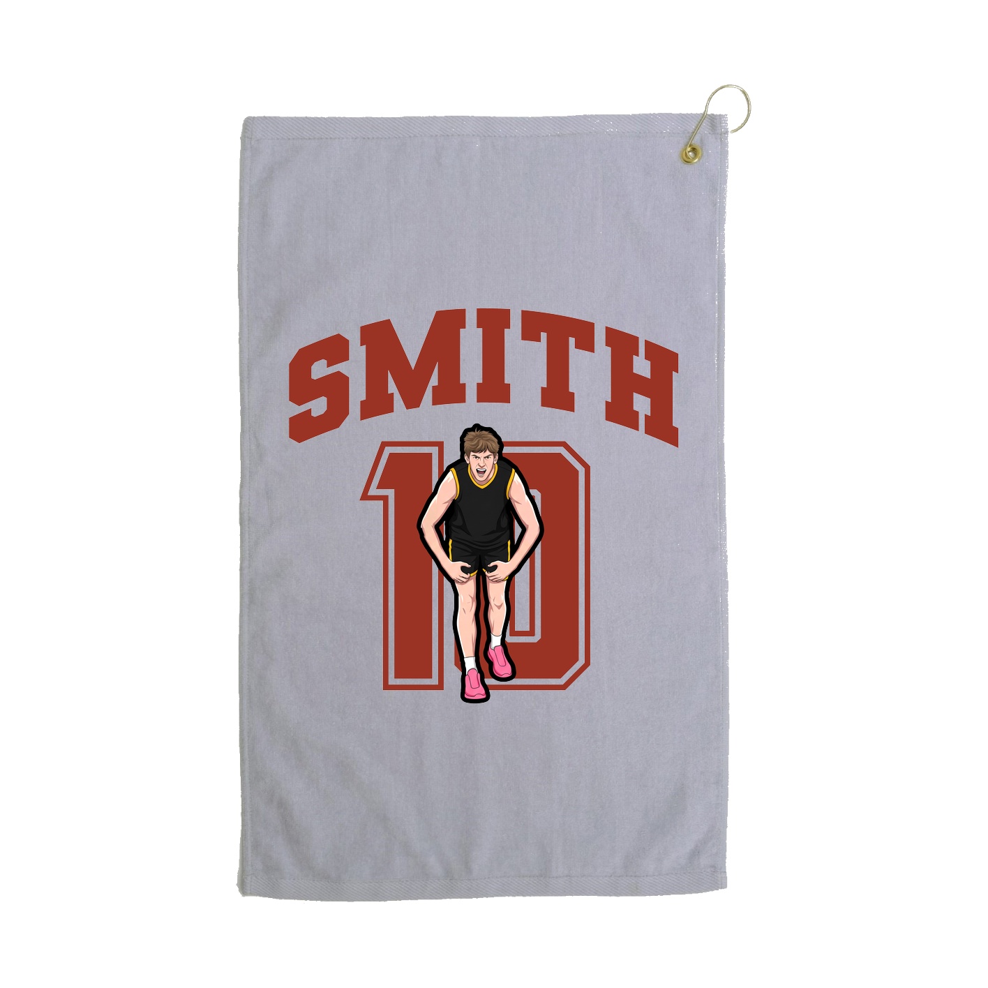 Golf Towel — Number in Grey
