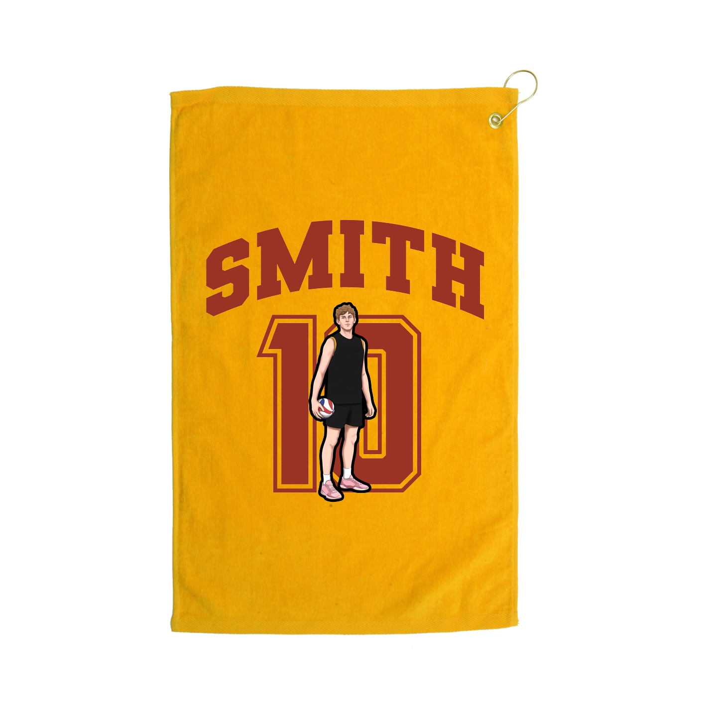 Golf Towel — Number in Gold
