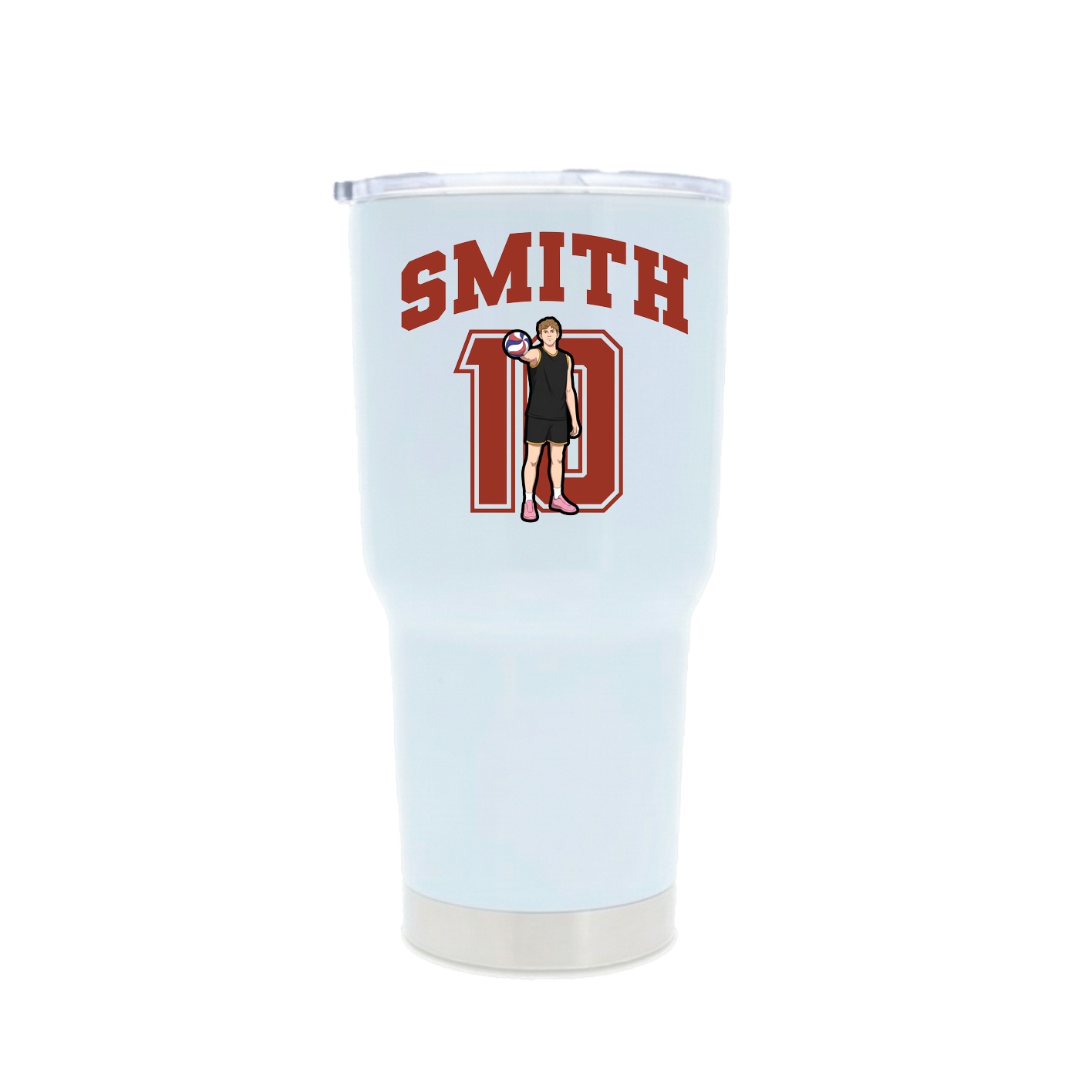 30oz Stainless Steel Tumbler — Number in White