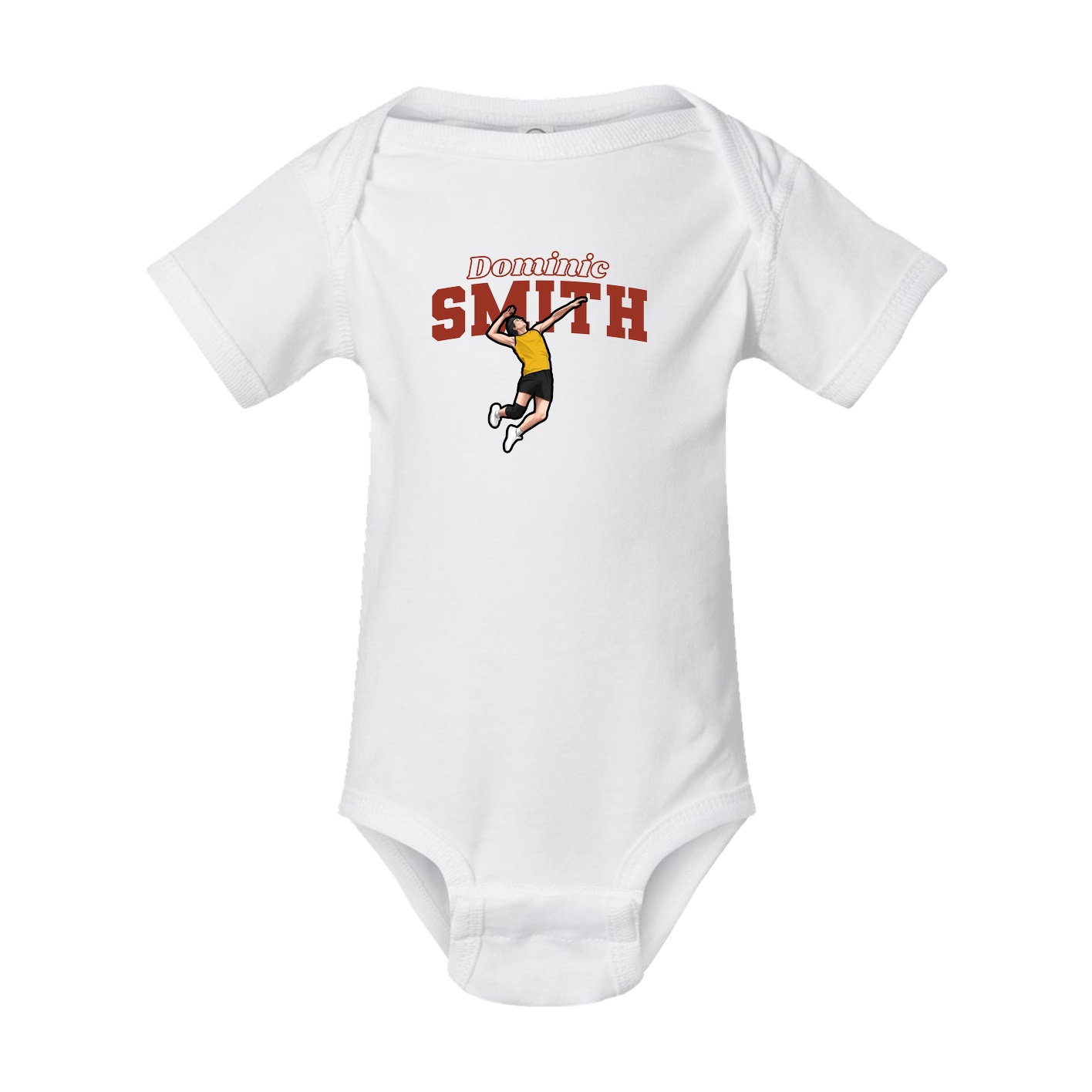 Baby Onesie — Name Arch in White