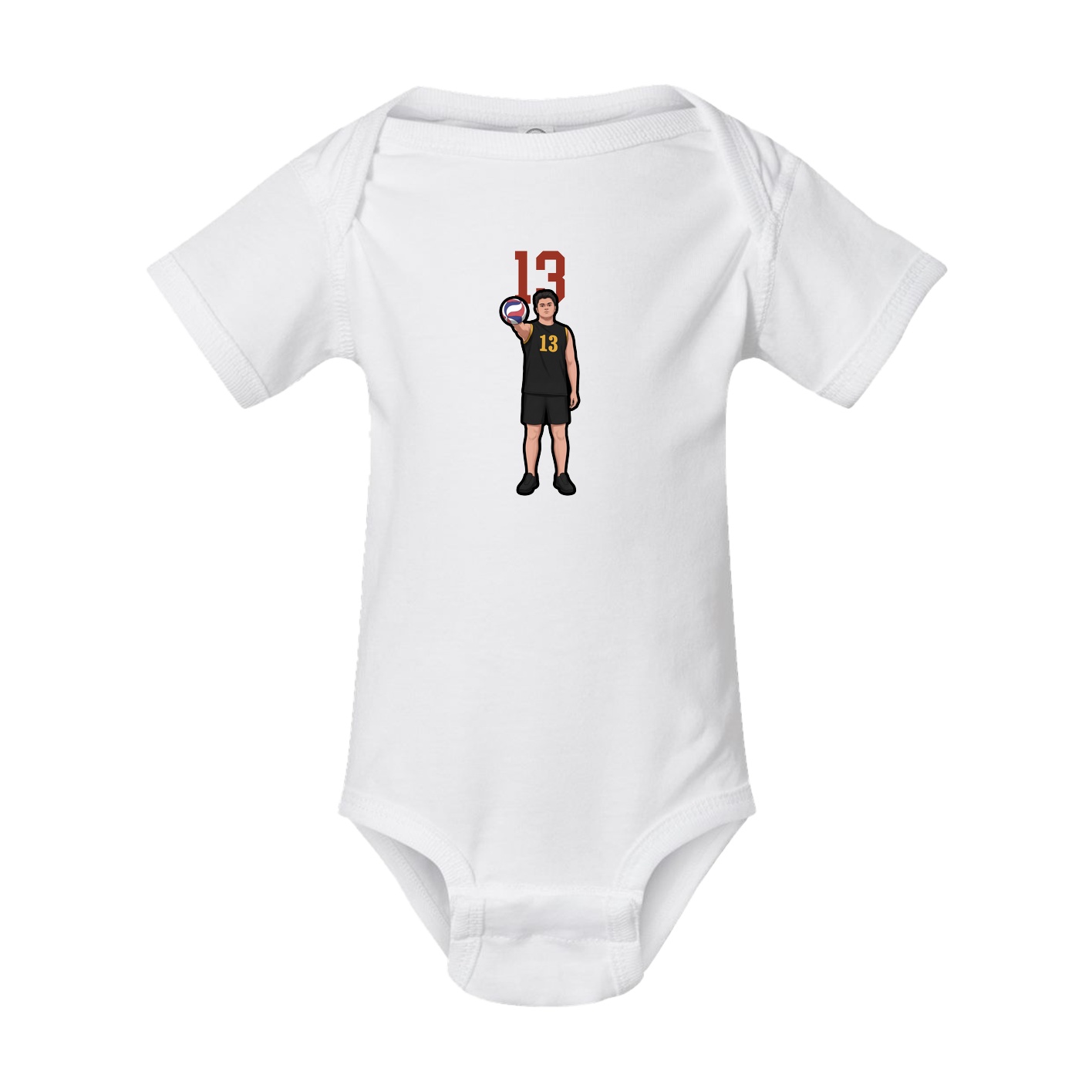 Baby Onesie — Number Top in White