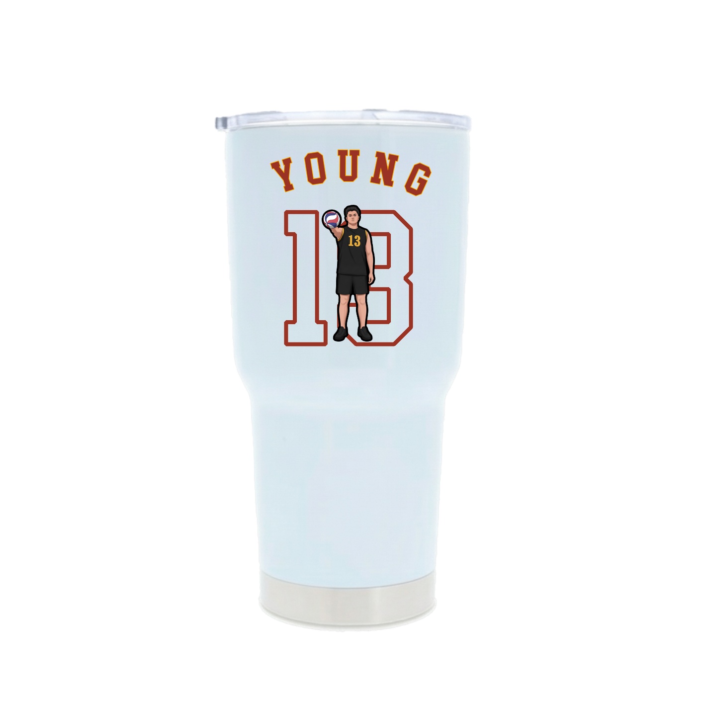 30oz Stainless Steel Tumbler — Shirsey Arch in White
