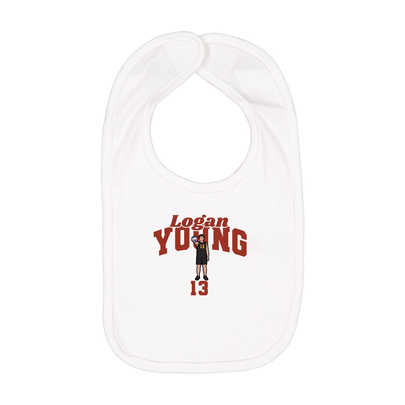 Infant Bib — Signature Arch in White