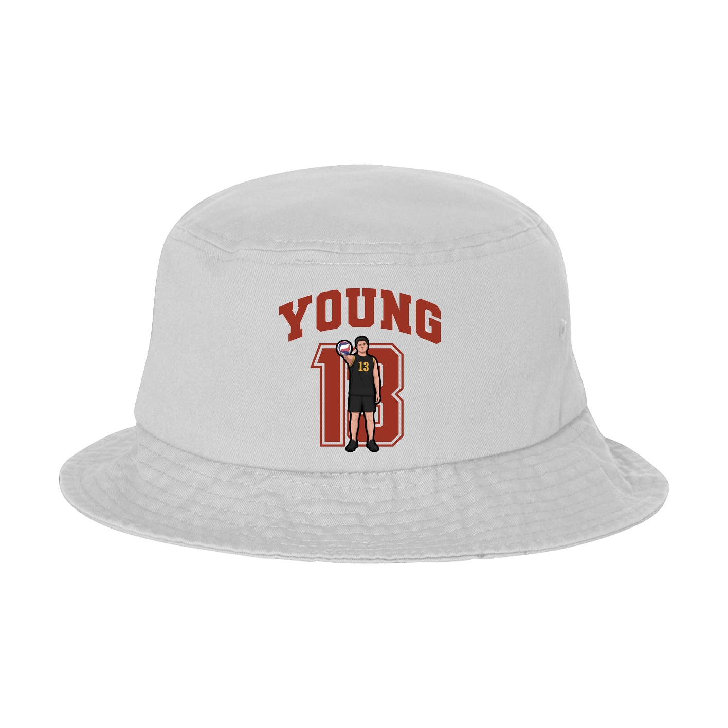 Bucket Cap — Number in White