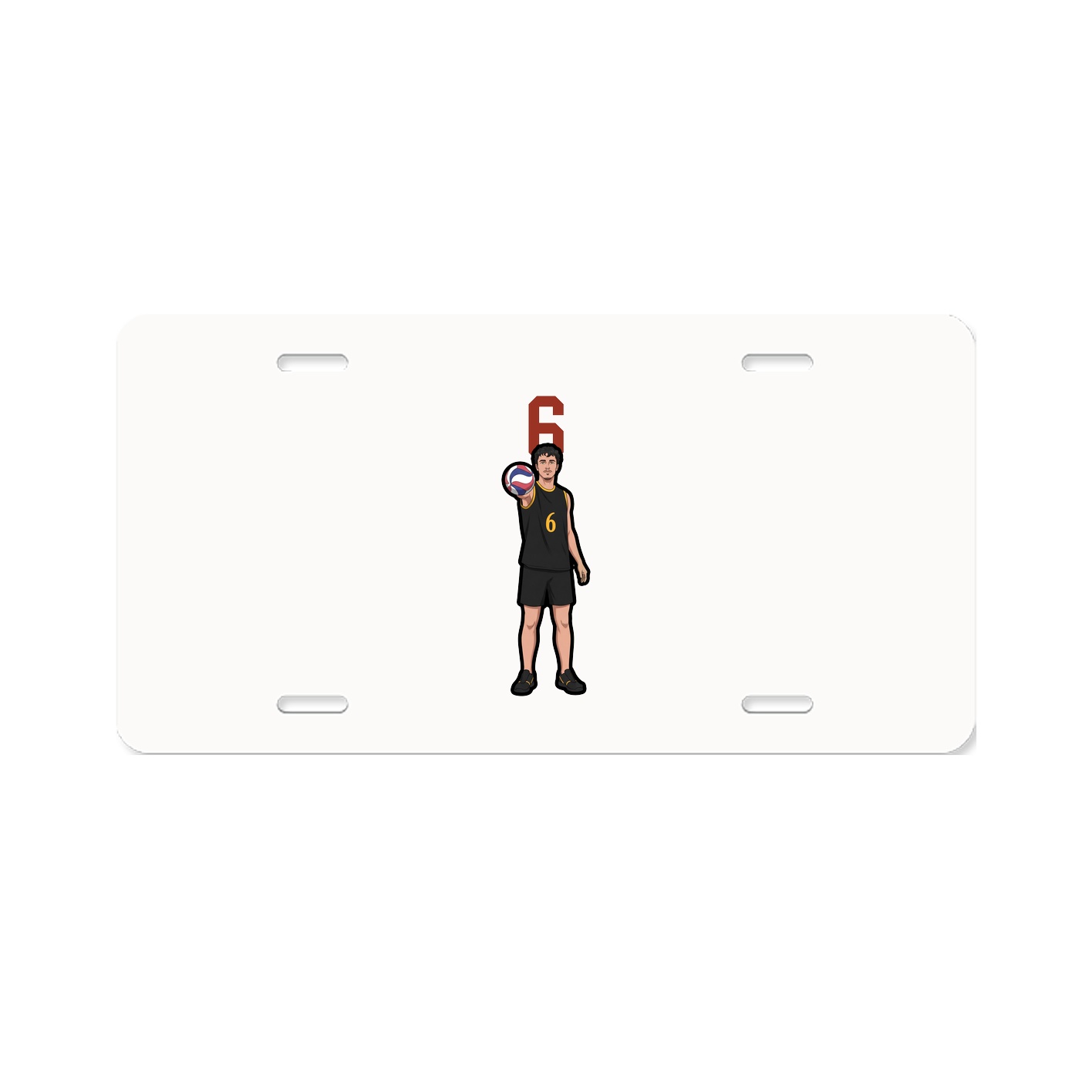 License Plate — Number Top in Classic