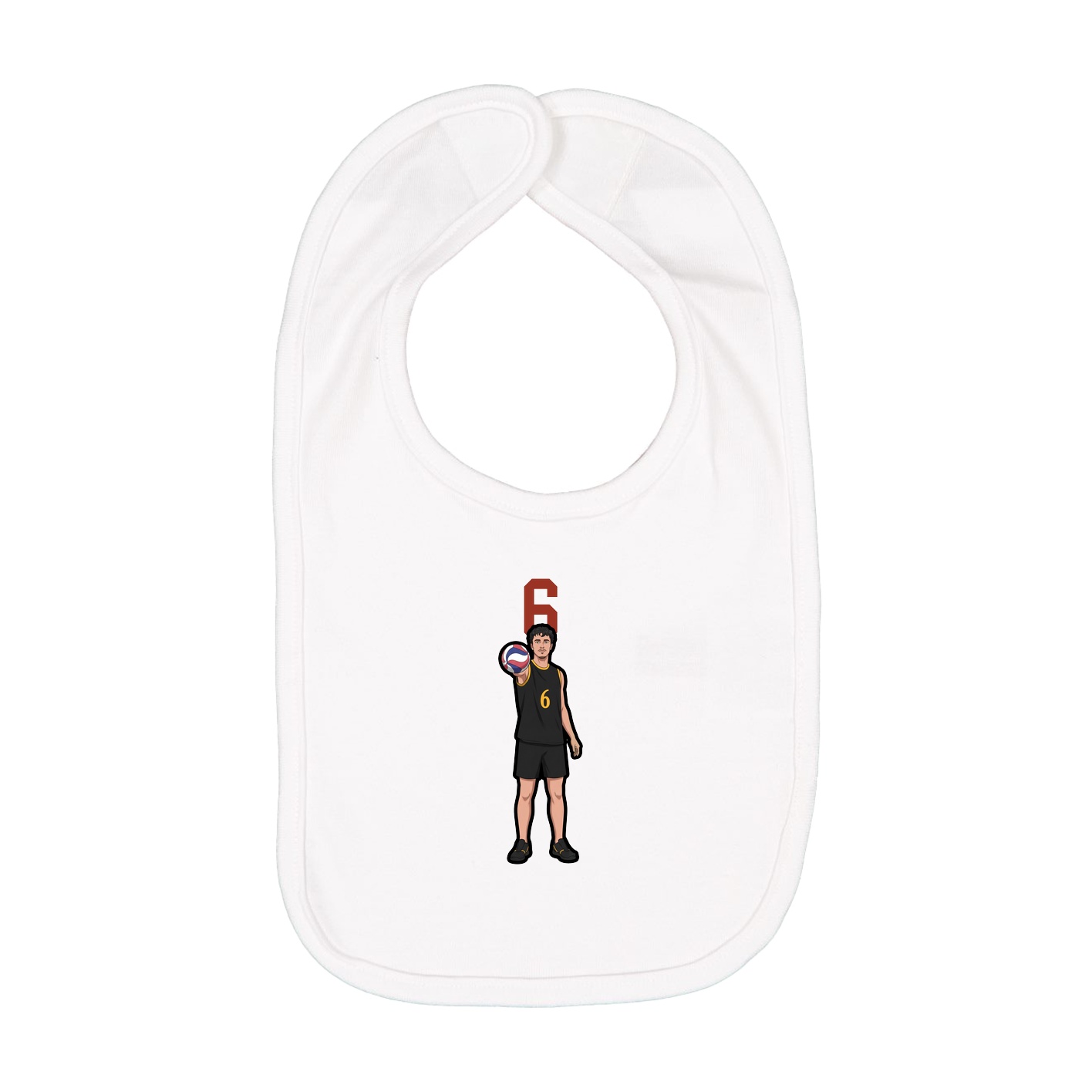 Infant Bib — Number Top in White