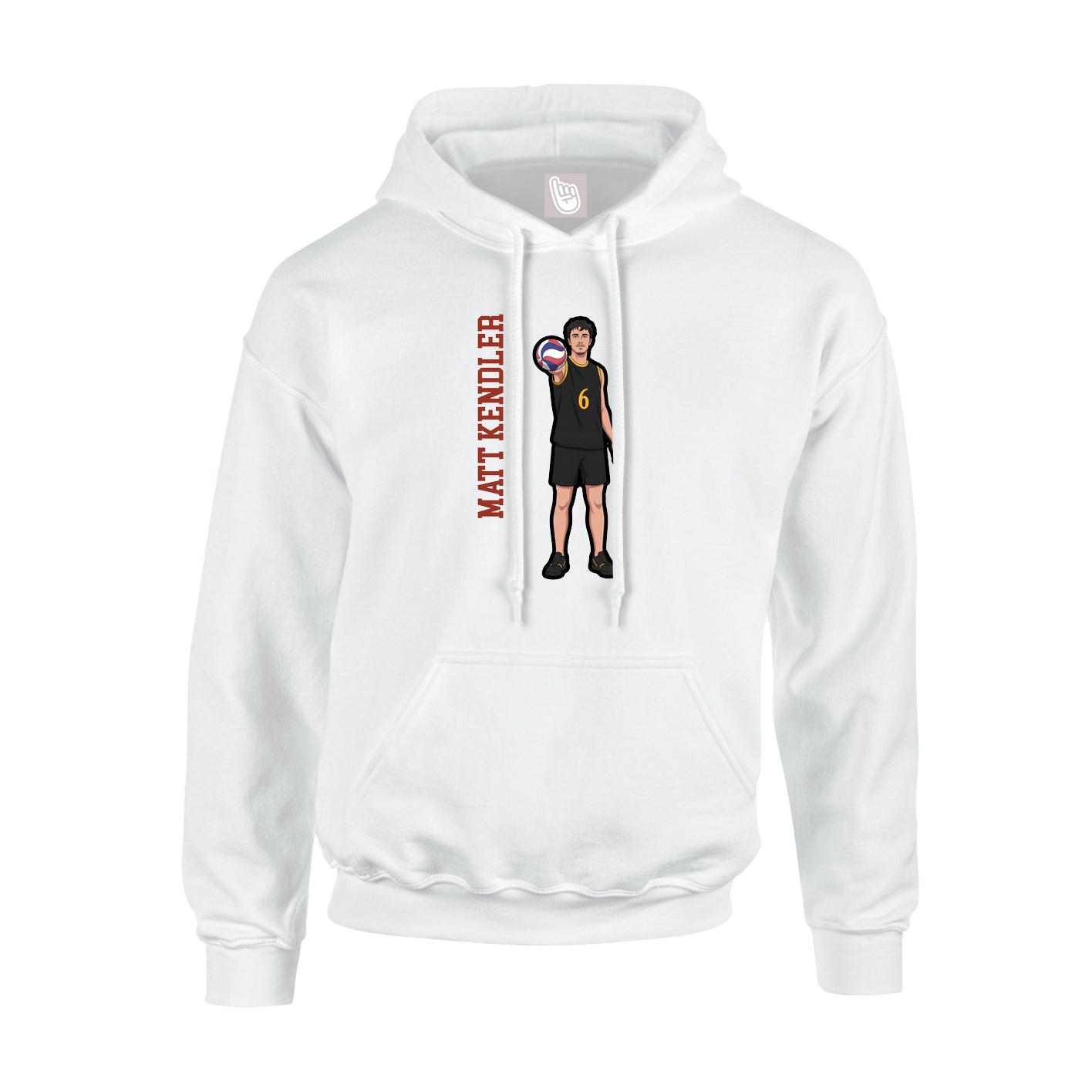 Hoodie — Name Vertical in White