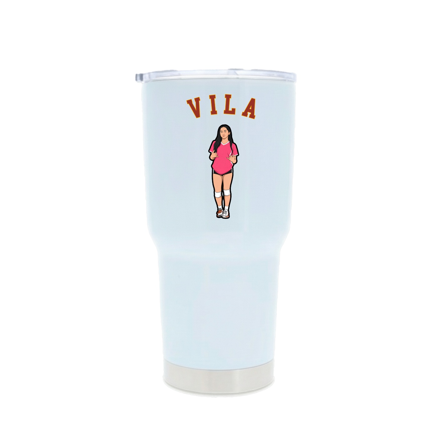 30oz Stainless Steel Tumbler — Shirsey Arch in White