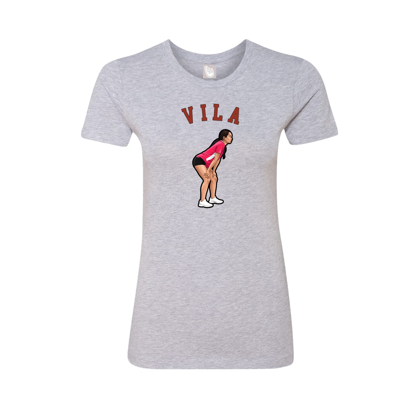 Fitted Women's Tee — Shirsey Arch in Grey