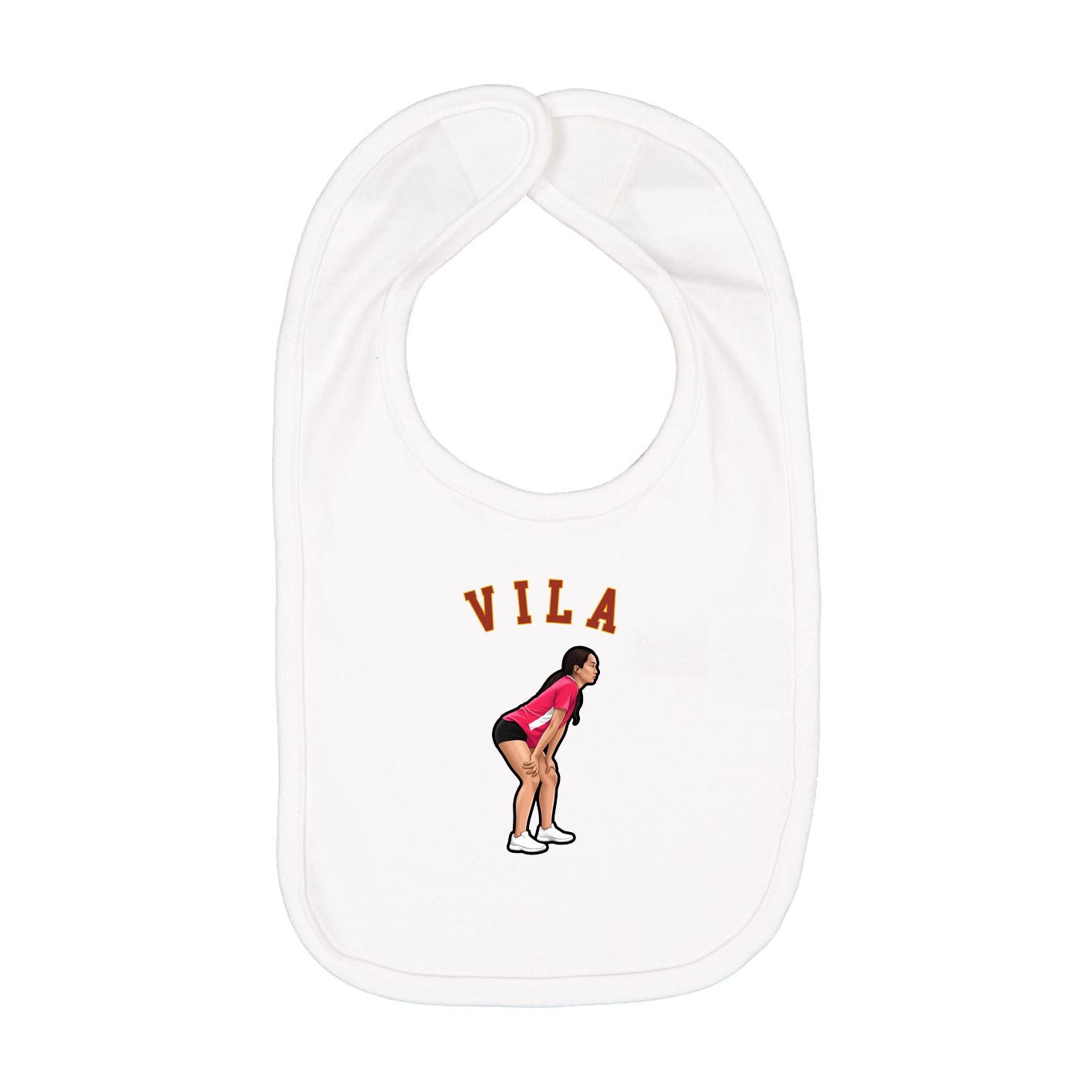 Infant Bib — Shirsey Arch in White