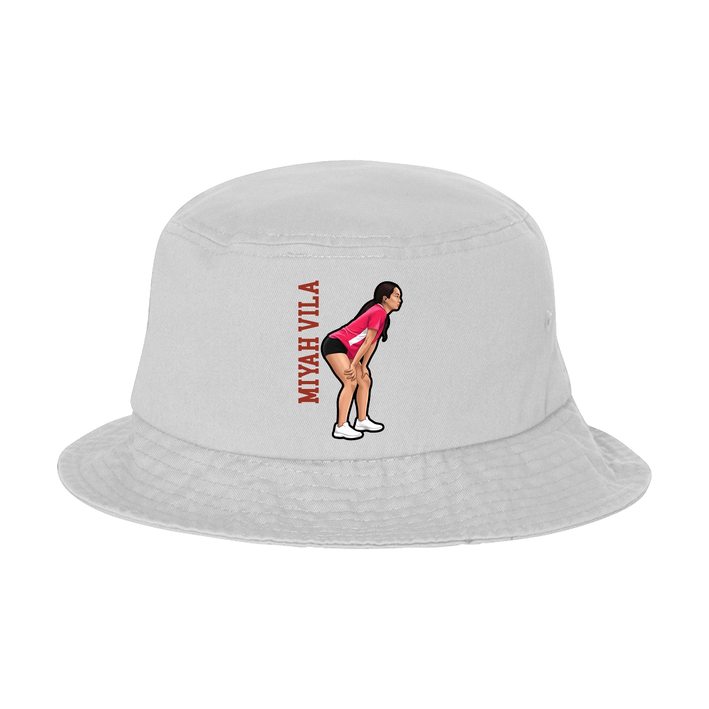 Bucket Cap — Name Vertical in White