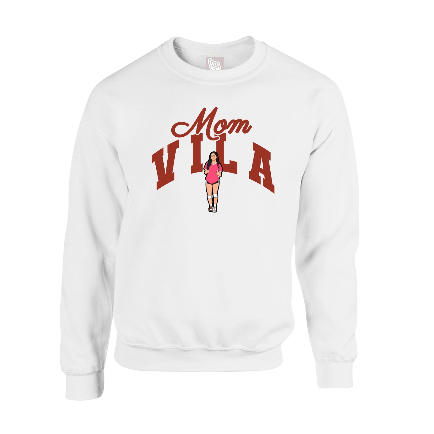 Fleece Crew — Mothers Day Arch in White