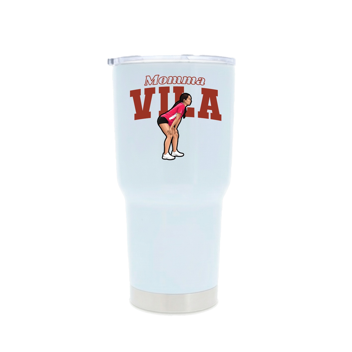 30oz Stainless Steel Tumbler — Mothers Day Block in White