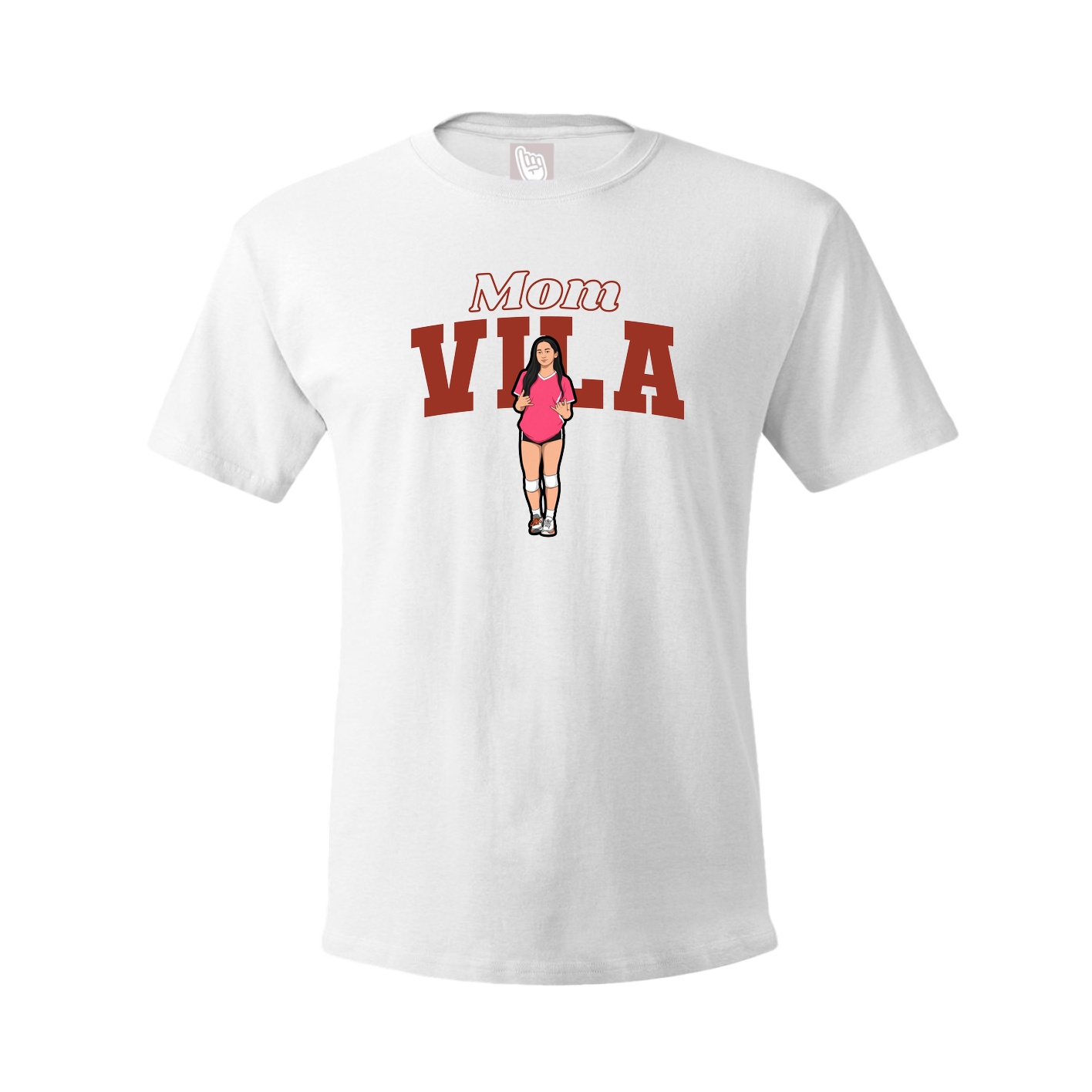 Youth Tee — Mothers Day Block in White