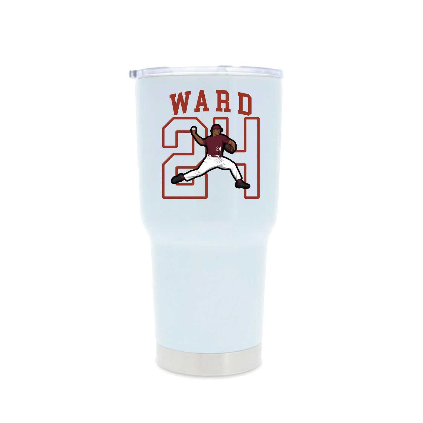 30oz Stainless Steel Tumbler — Shirsey in White