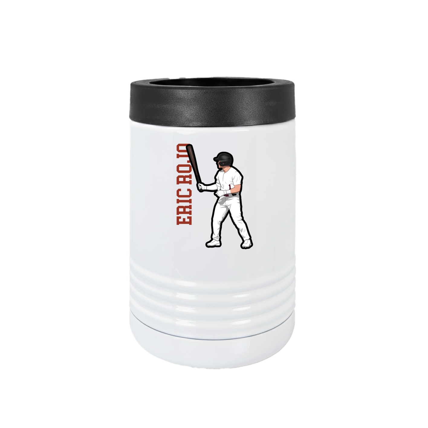 Beverage Holder — Name Vertical in White