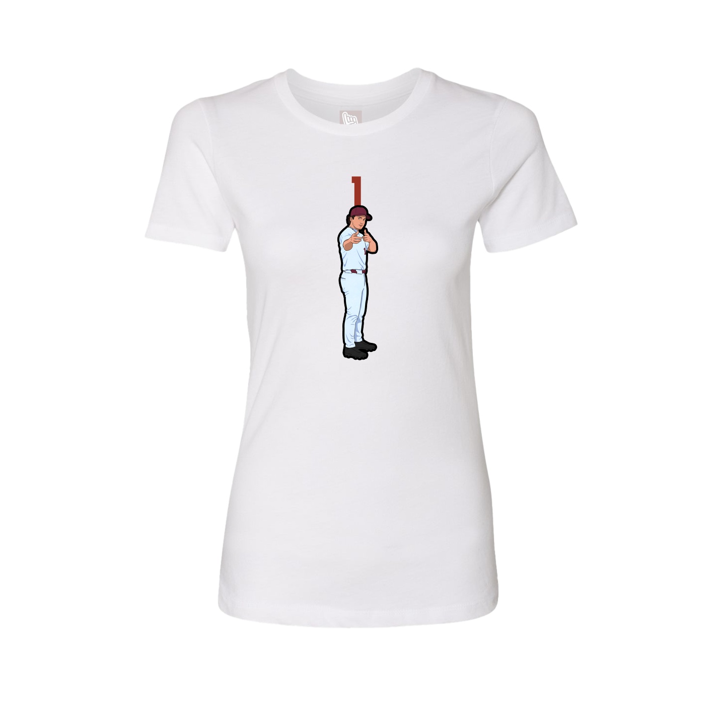Fitted Women's Tee — Number Top in White