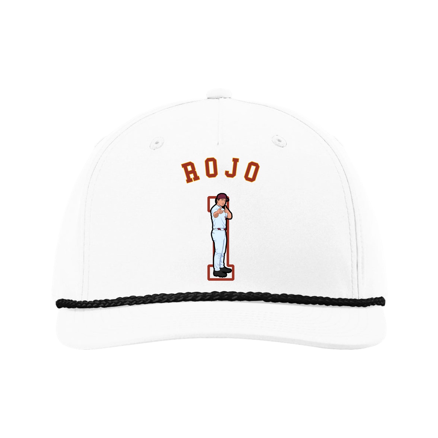 Five-Panel Classic Rope Cap — Shirsey Arch in White