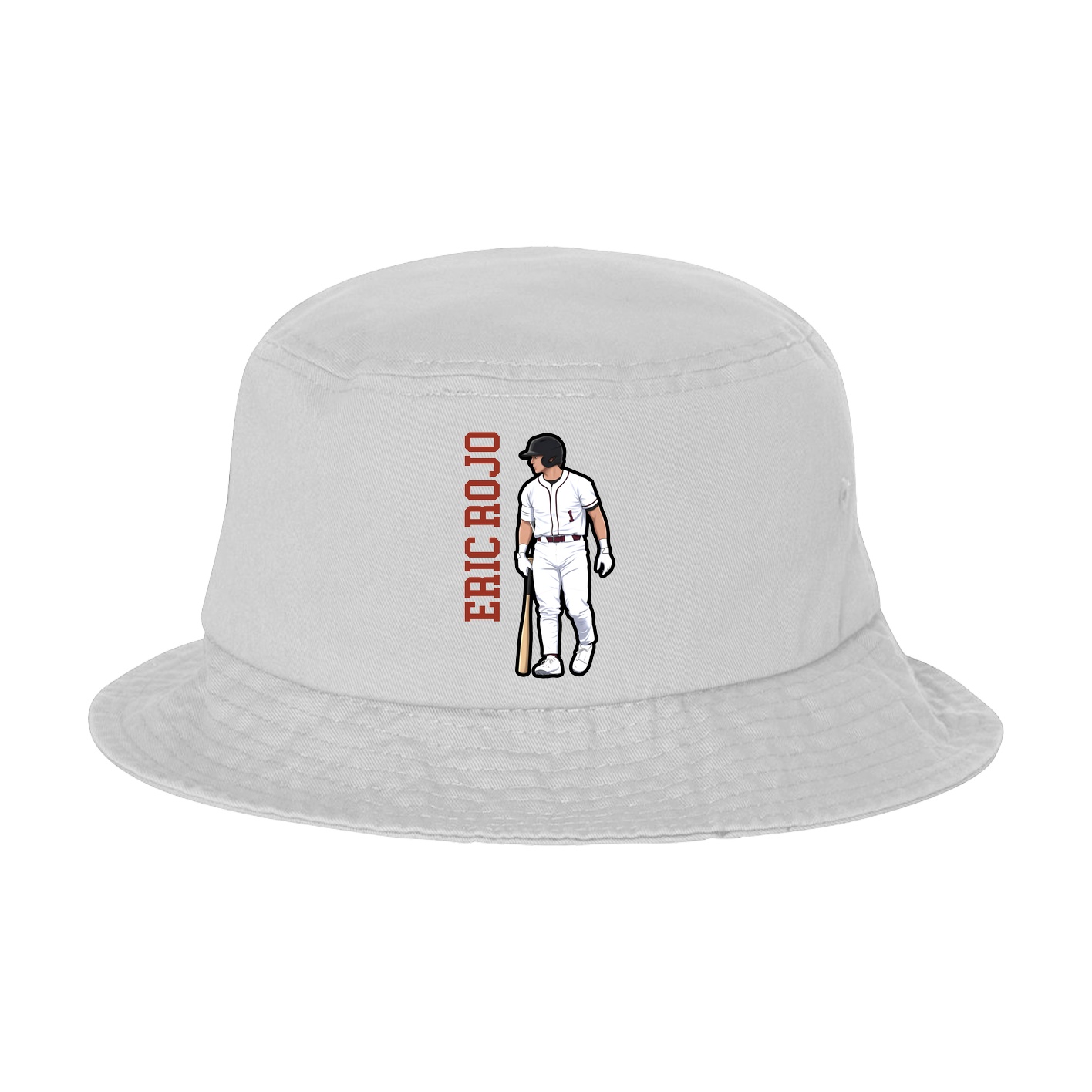Bucket Cap — Name Vertical in White
