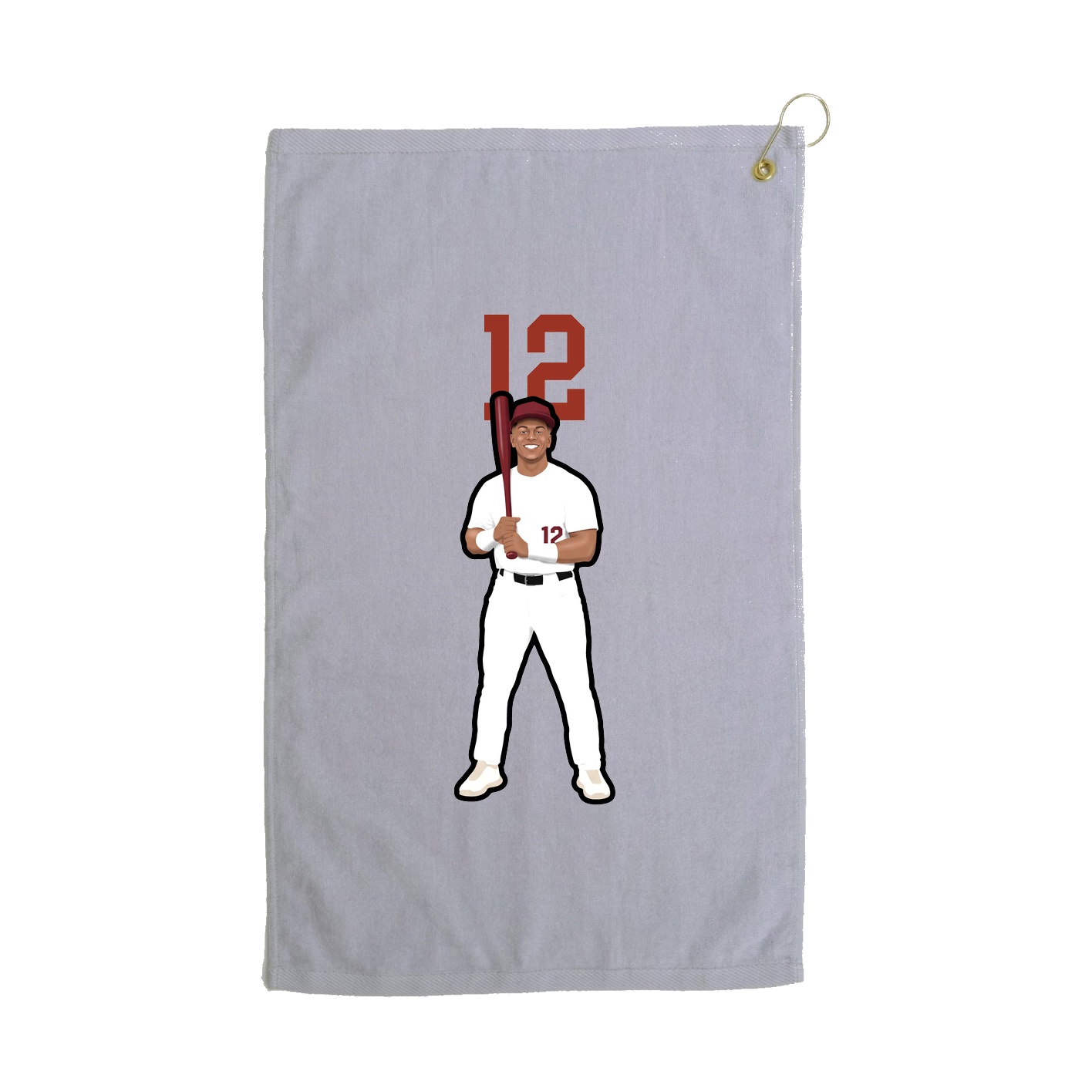 Golf Towel — Number Top in Grey