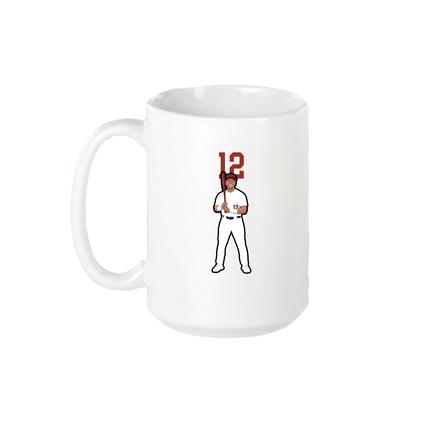 15oz Coffee Mug — Number Top in White