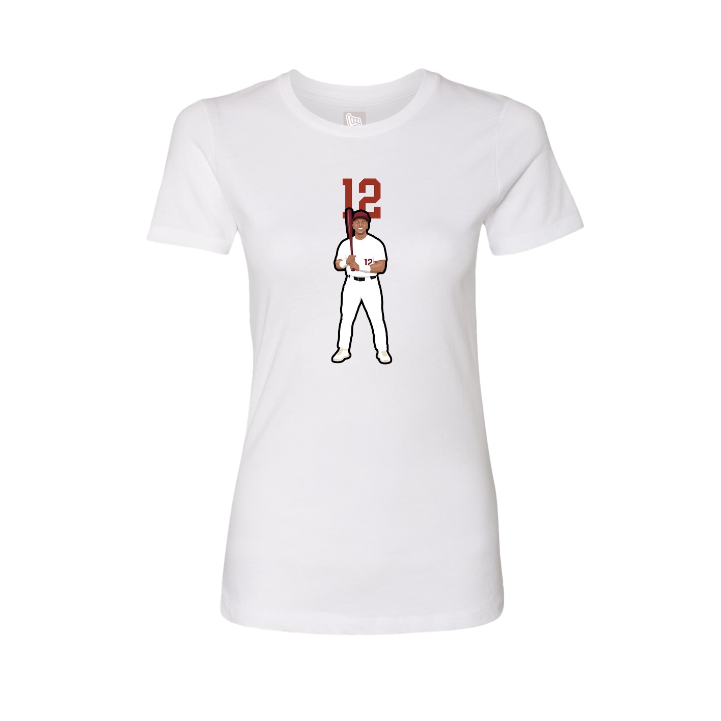 Womens Tee — Number Top in White