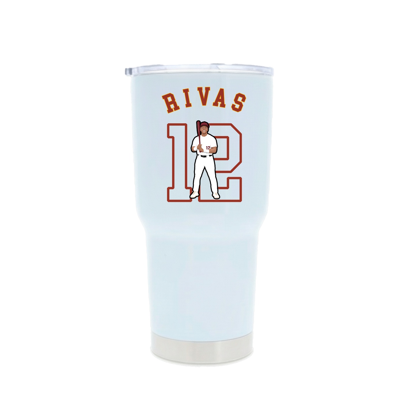 30oz Stainless Steel Tumbler — Shirsey Arch in White