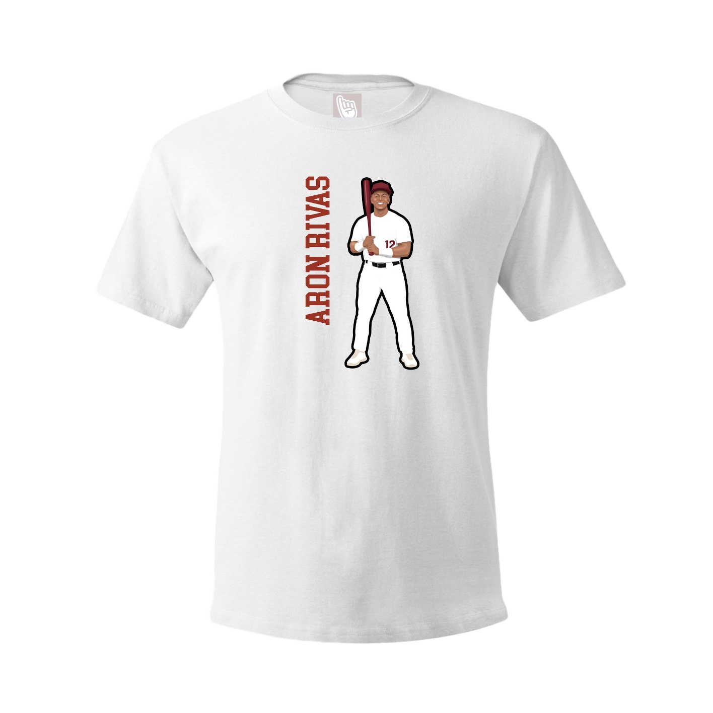 Tee — Name Vertical in White