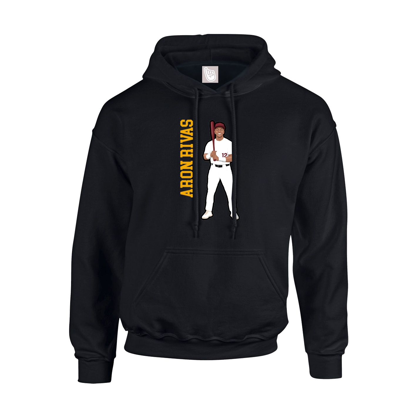 Youth Hoodie — Name Vertical in Black
