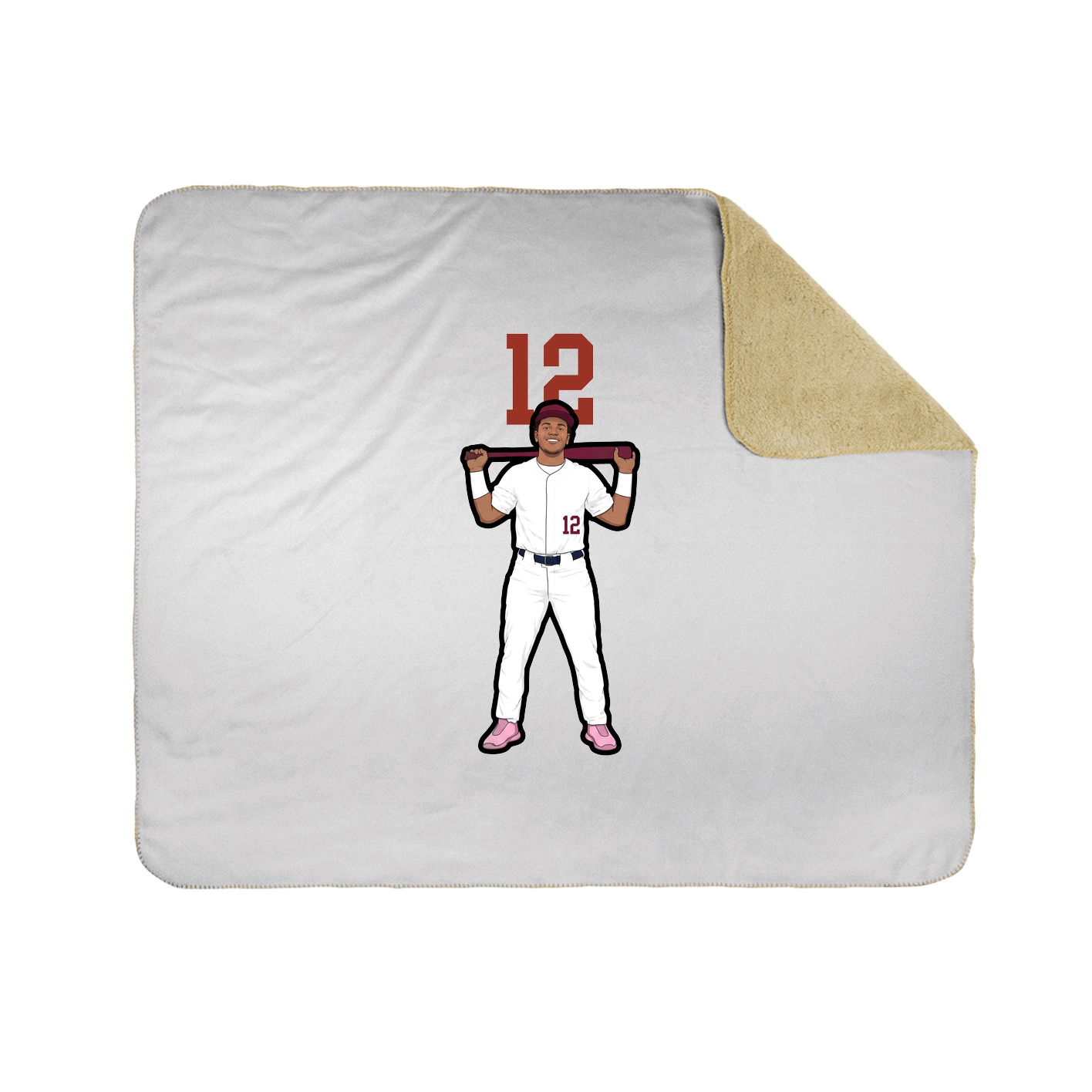 Throw Blanket — Number Top in White