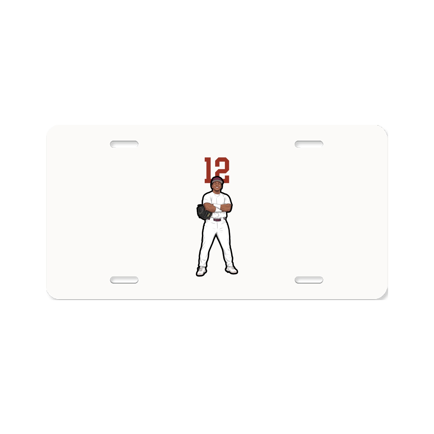 License Plate — Number Top in Classic