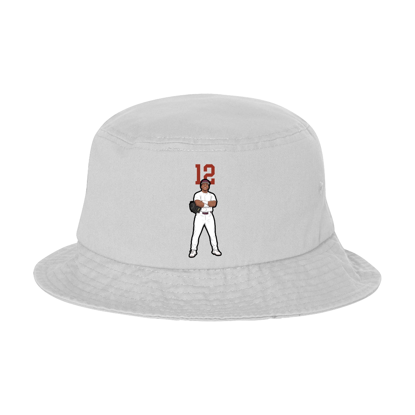Bucket Cap — Number Top in White