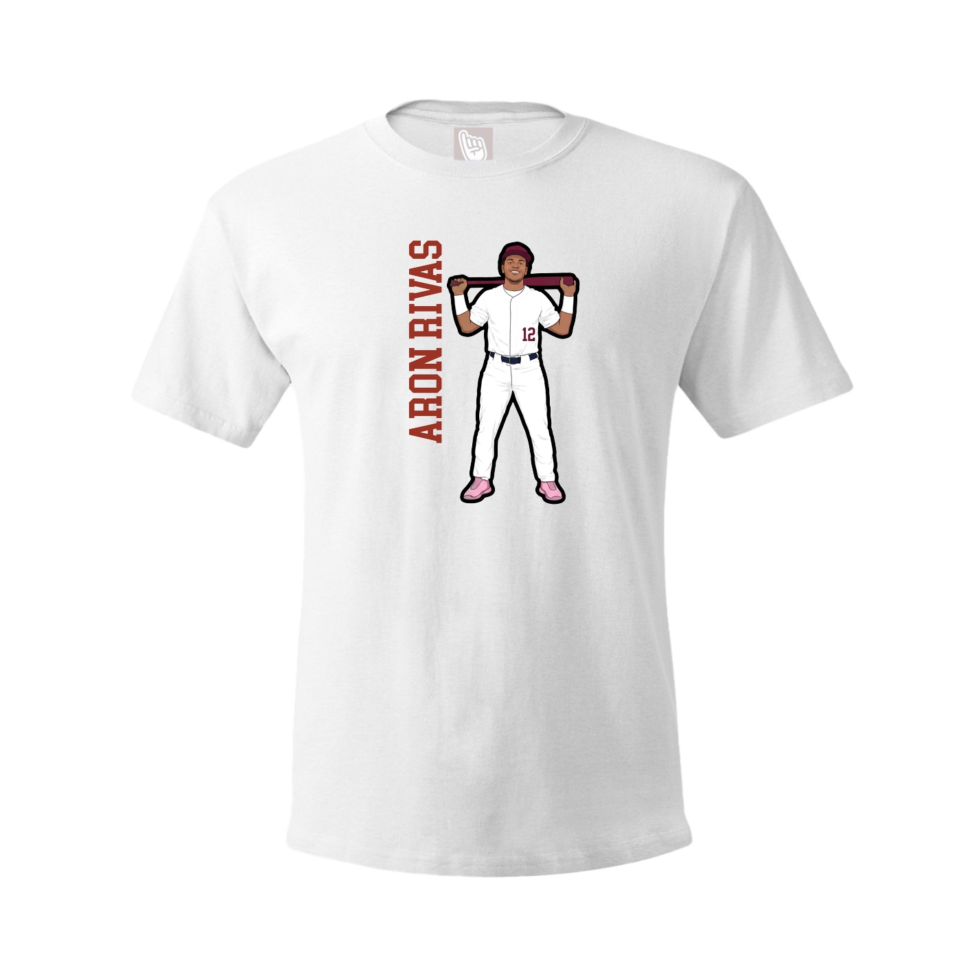 Youth Tee — Name Vertical in White