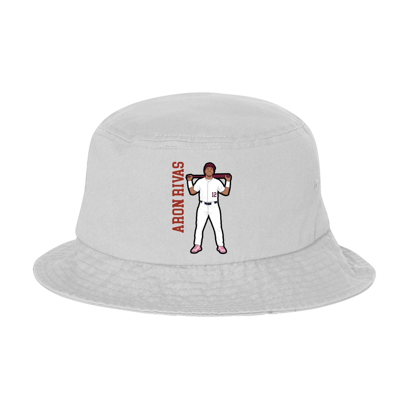 Bucket Cap — Name Vertical in White