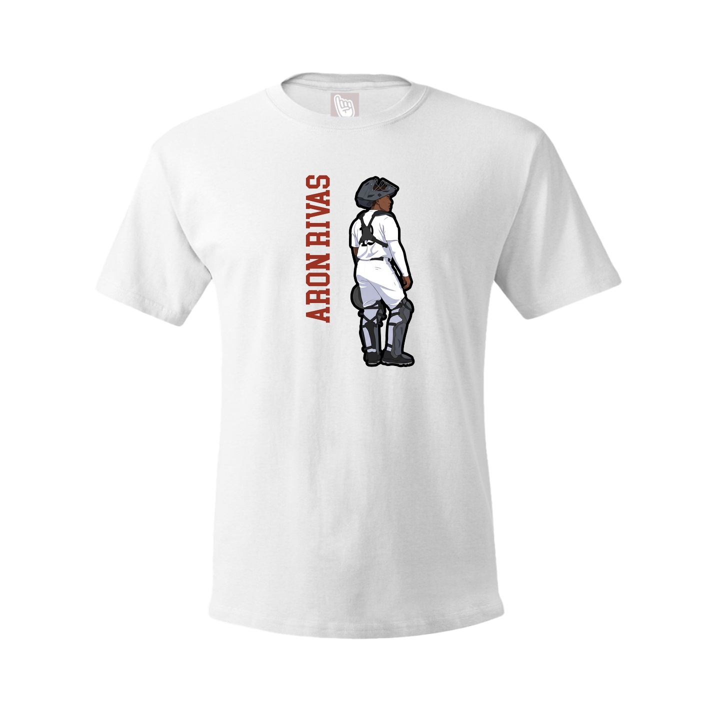 Youth Tee — Name Vertical in White