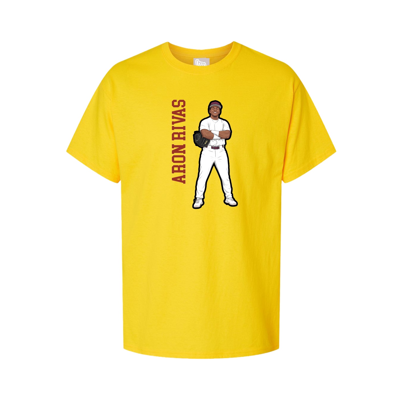 Youth Tee — Name Vertical in Gold