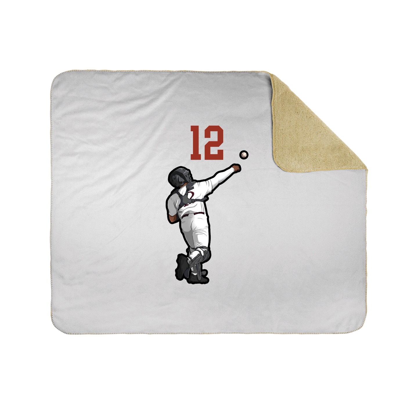 Throw Blanket — Number Top in White