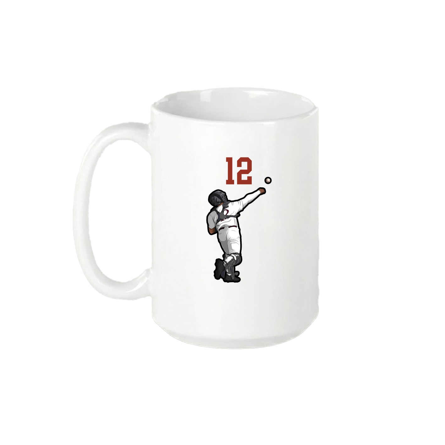 15oz Coffee Mug — Number Top in White