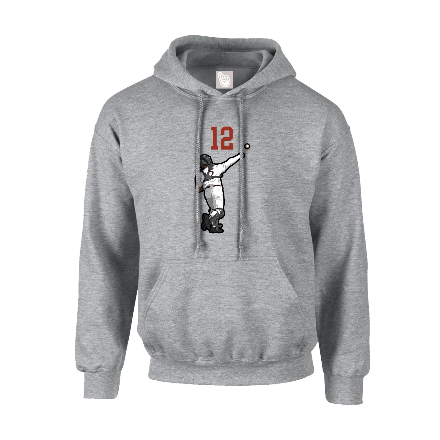 Youth Hoodie — Number Top in Grey